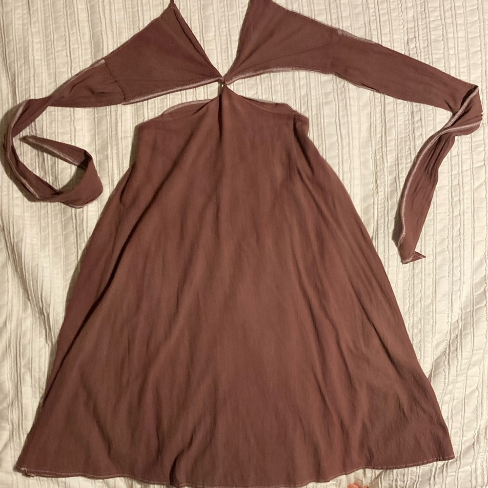 Elegant Brown Women's Dress